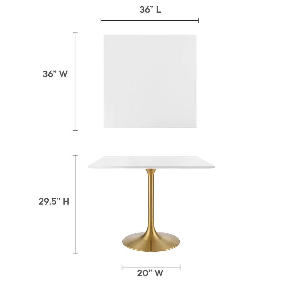 Lippa 36" Square Wood Dining Table