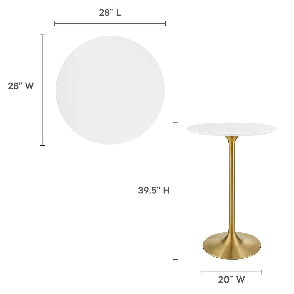 Lippa 28" Round Wood Bar Table