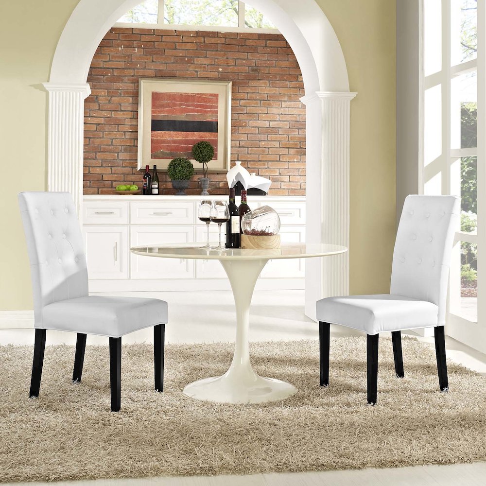 Confer Vinyl Dining Side Chair Set of 2