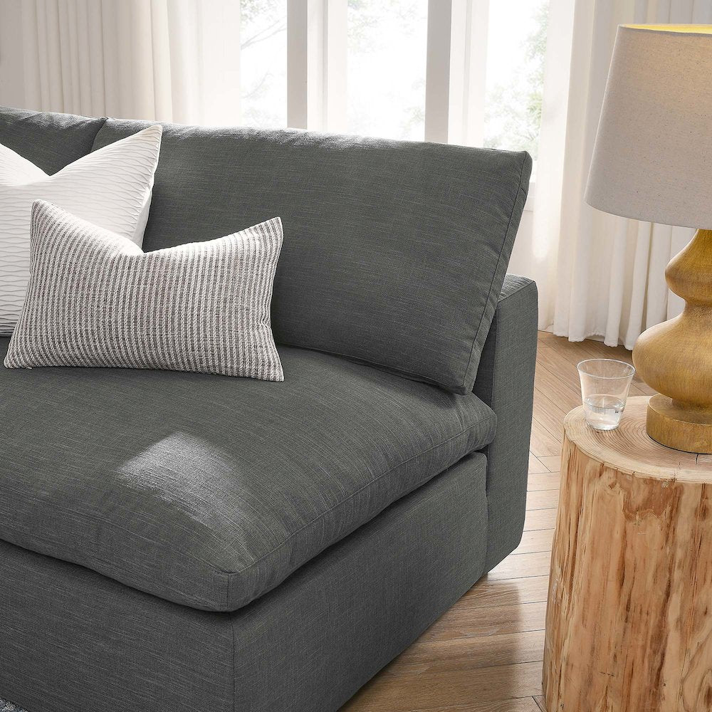 Commix 5-Piece Down Filled Overstuffed Armless Sectional Sofa