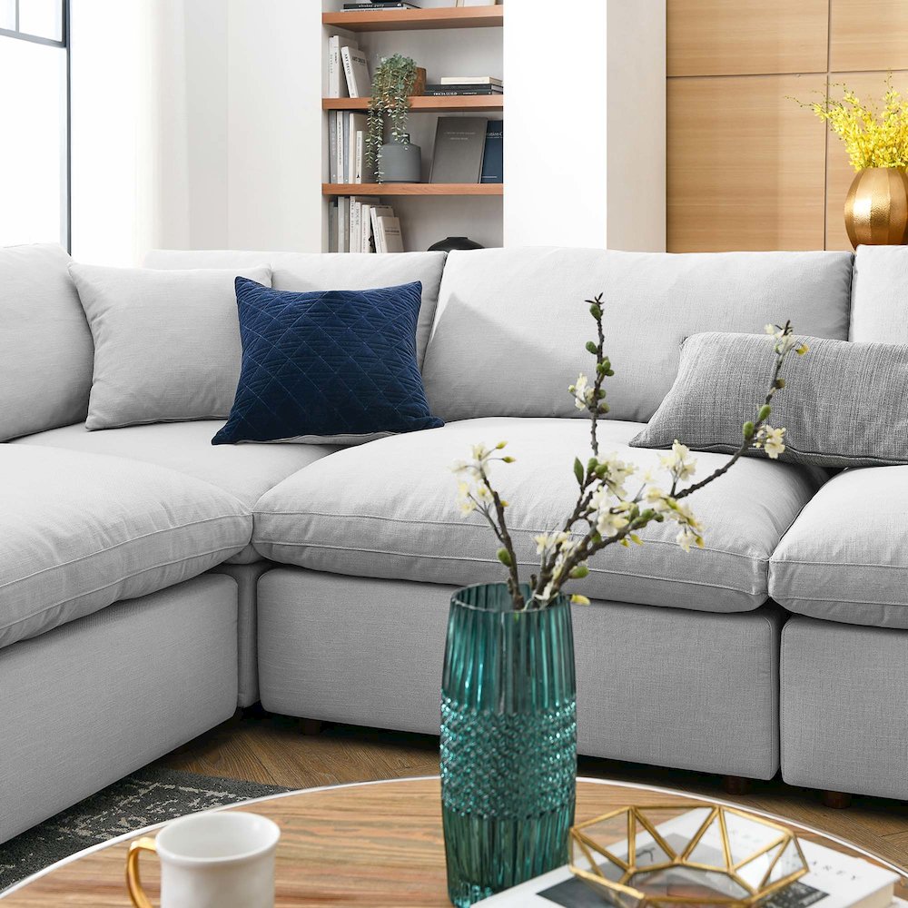Commix 8-Piece Down Filled Overstuffed Sectional Sofa
