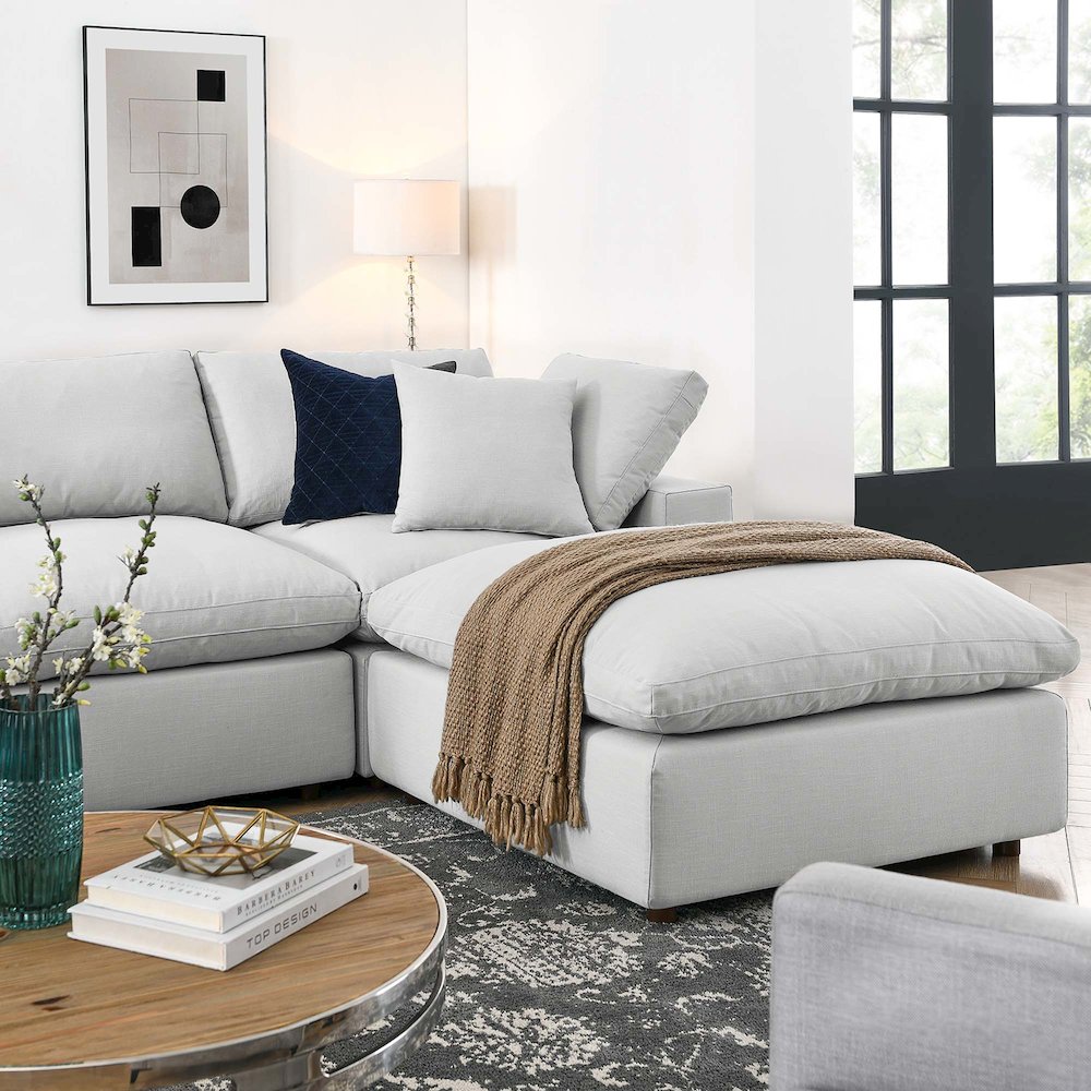 Commix 7-Piece Down Filled Overstuffed Sectional Sofa