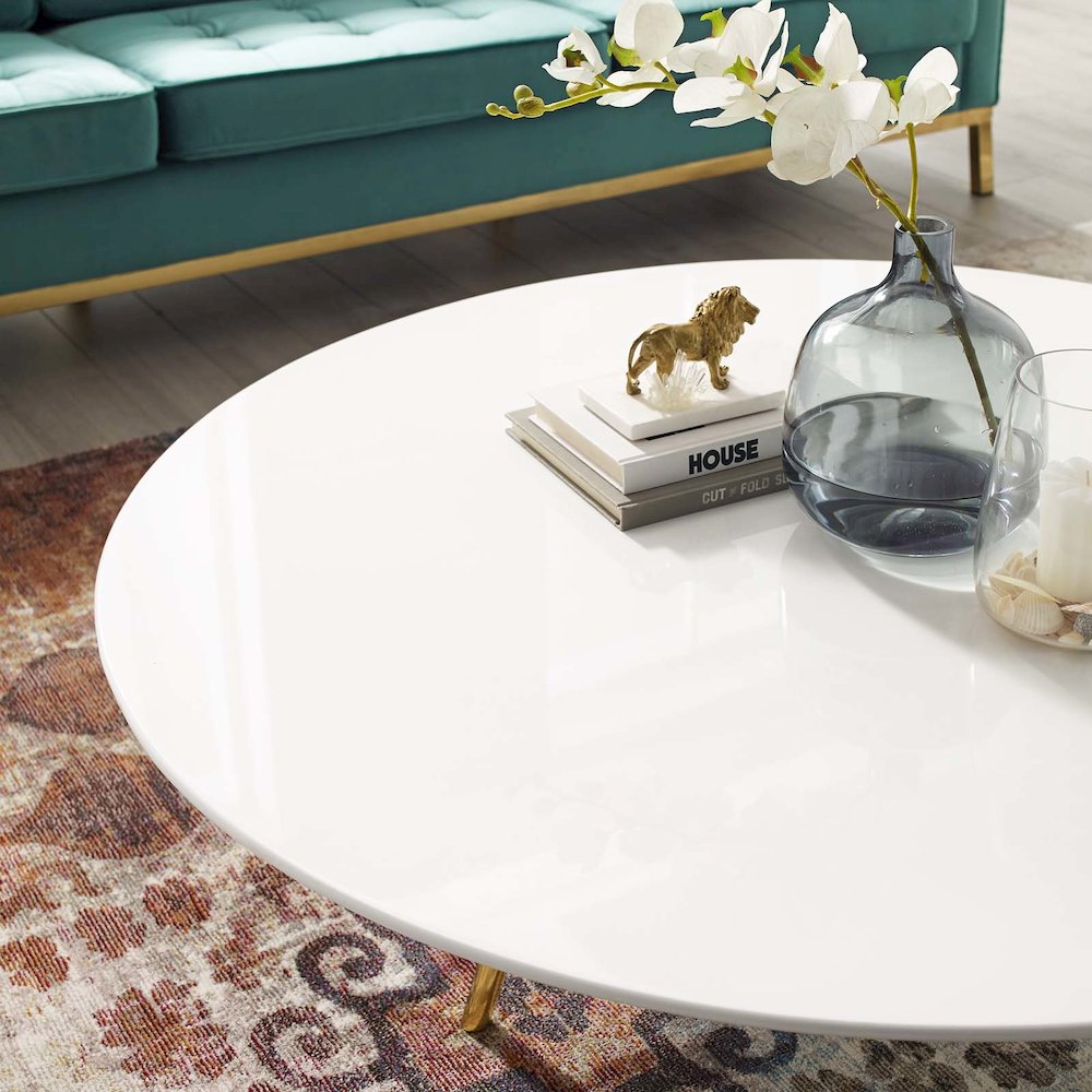Lippa 48" Round Wood Coffee Table with Tripod Base