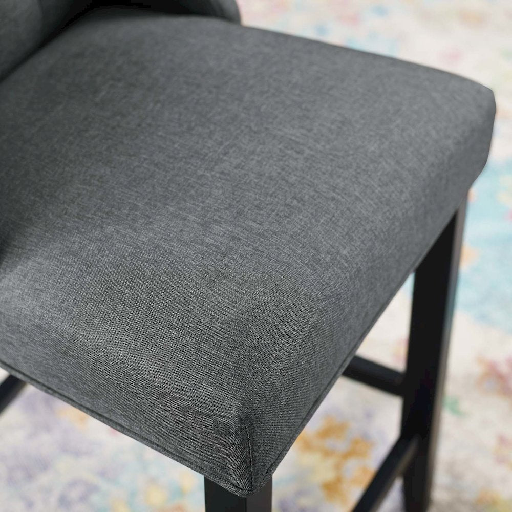 Baronet Tufted Button Upholstered Fabric Counter Stool