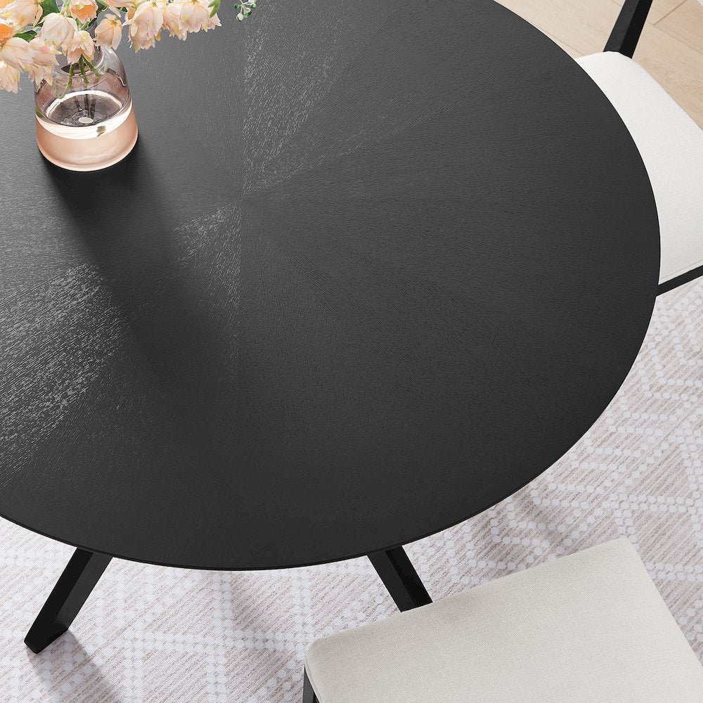 Crossroads 47" Round Wood Dining Table