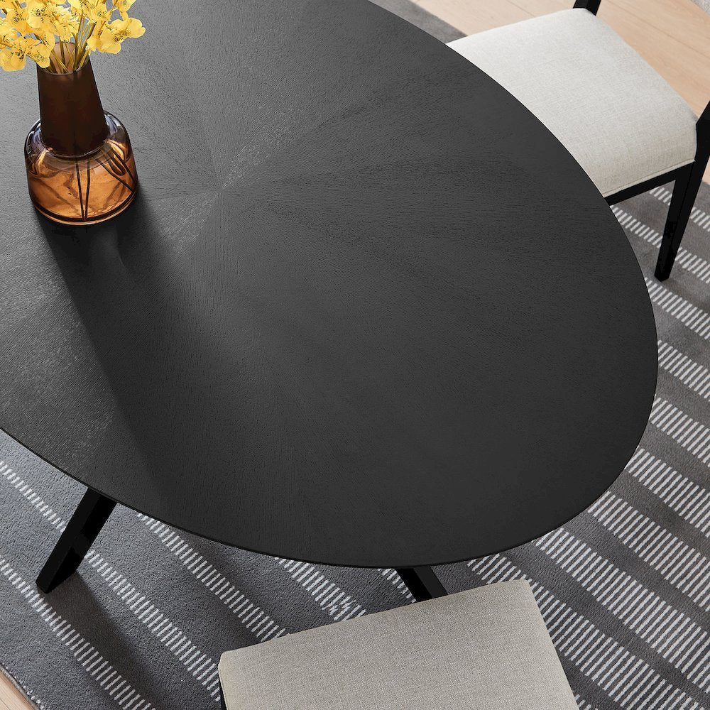 Crossroads 63" Oval Wood Dining Table