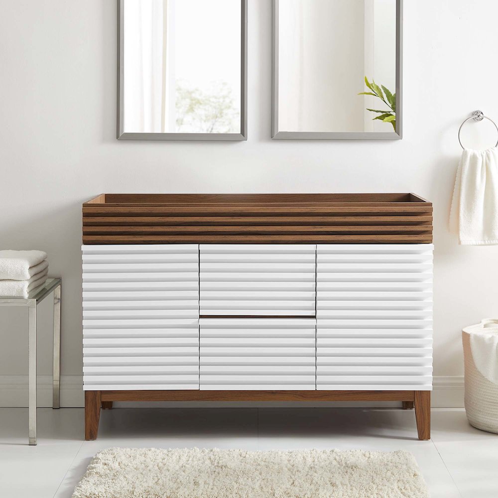 Render 48" Double Sink Compatible (Not Included) Bathroom Vanity Cabinet