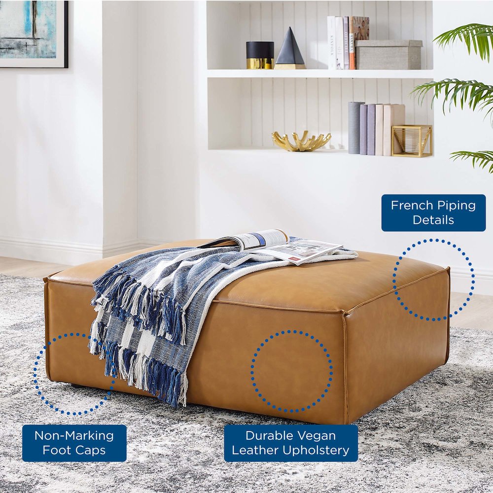 Restore Vegan Leather Ottoman