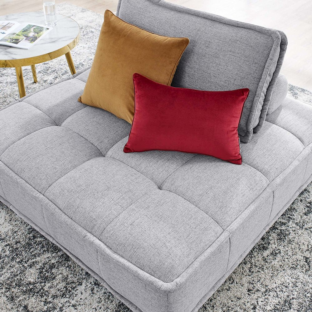 Saunter Tufted Fabric Armless Chair