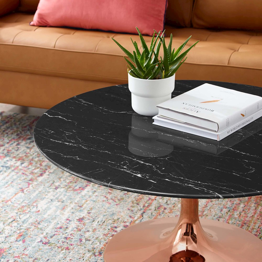 Lippa 36" Faux Marble Coffee Table