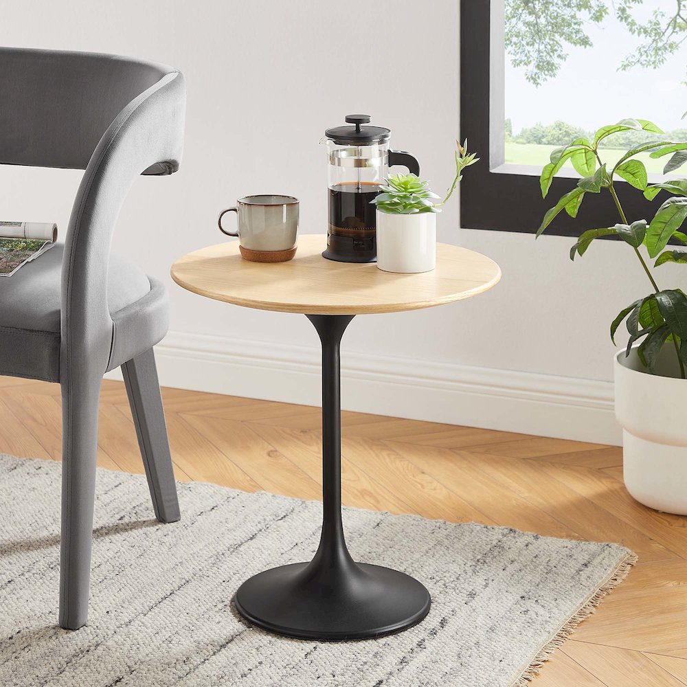 Lippa 20" Round Wood Side Table