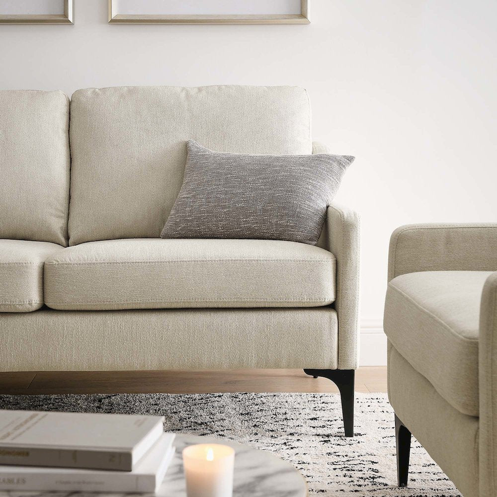 Corland Upholstered Fabric Loveseat