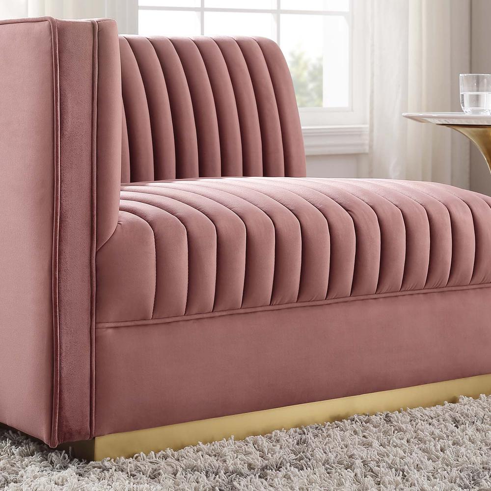 Tufted Performance Velvet Modular Sectional Sofa Left-Arm Chair