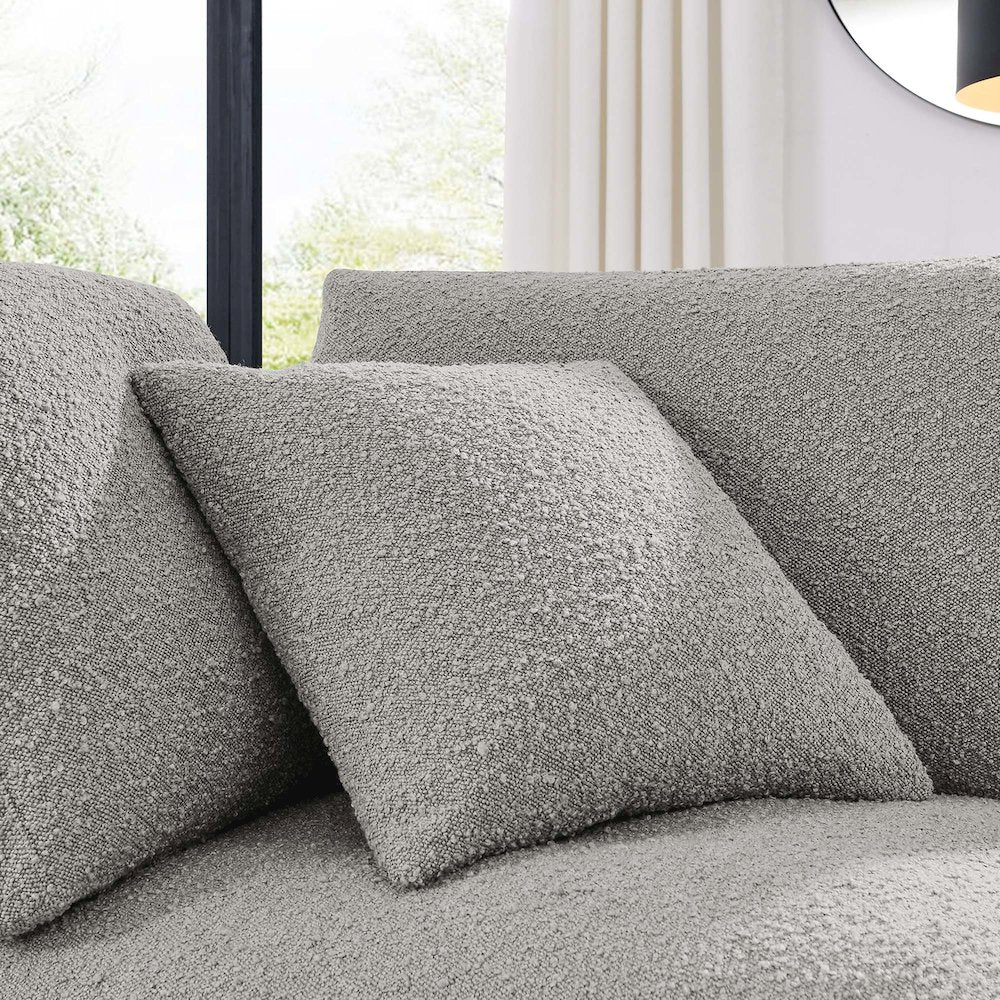 Commix Down Filled Overstuffed Boucle Fabric Corner Chair