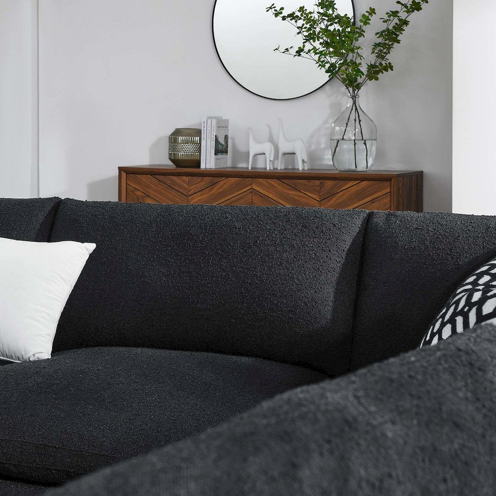 Commix 5-Piece Down Filled Overstuffed Boucle Fabric Sectional Sofa