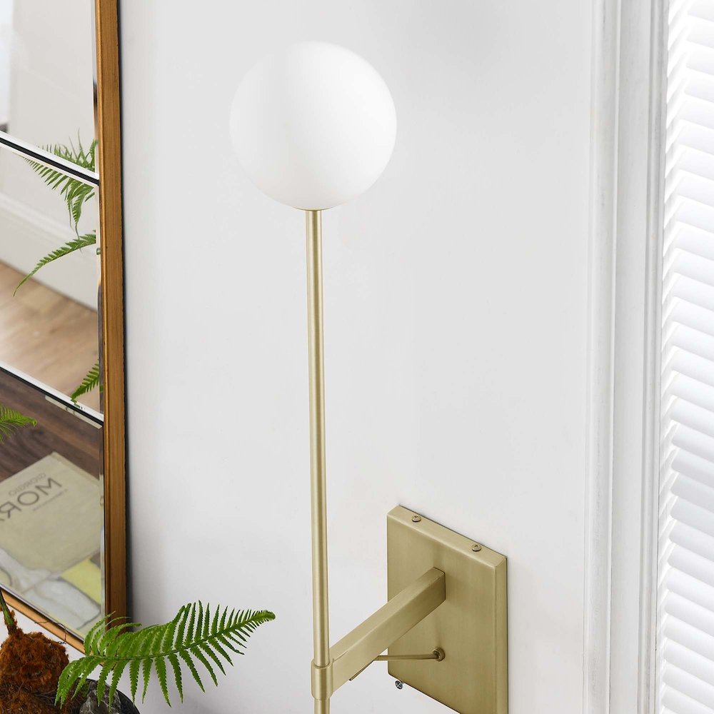 Riva White Globe Wall Sconce