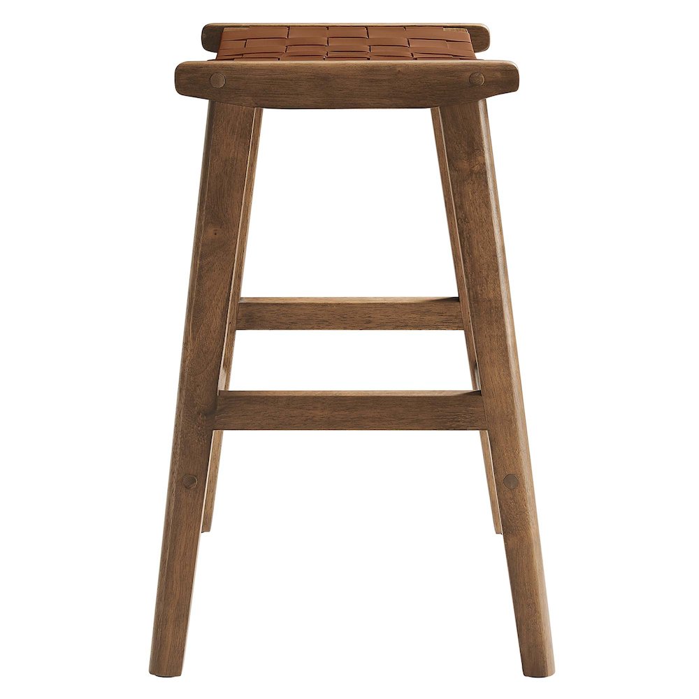 Saoirse Faux Leather Wood Counter Stool Set of 2