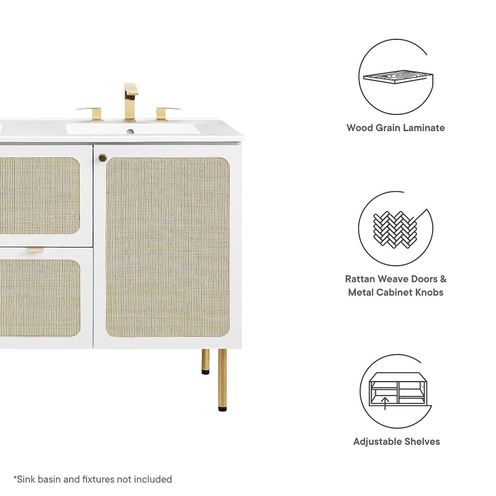 Chaucer 48" Bathroom Vanity Cabinet (Sink Basin Not Included)