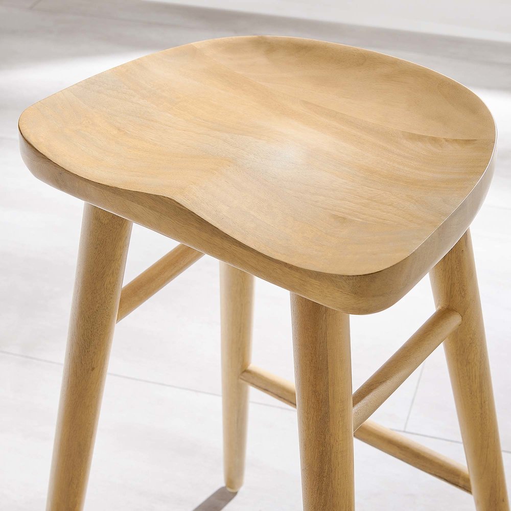 Saville Backless Wood Counter Stools Set of 2