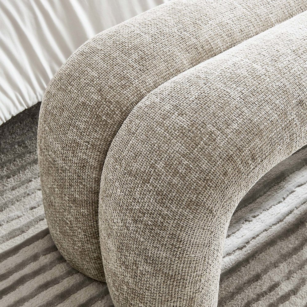 Dax 50.5" Chenille Upholstered Accent Bench
