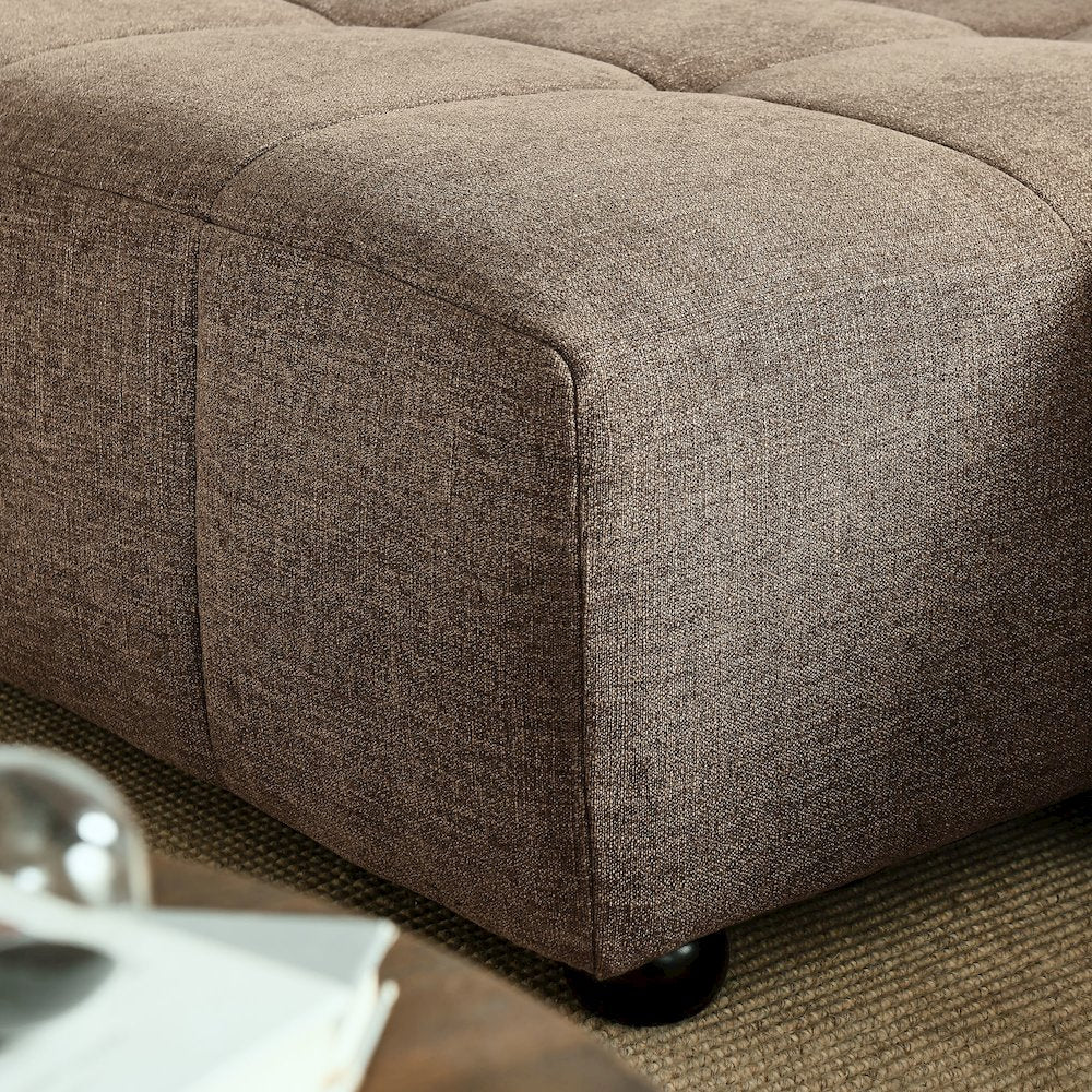 Liana Left-Facing Upholstered Fabric Modular Sofa with Chaise
