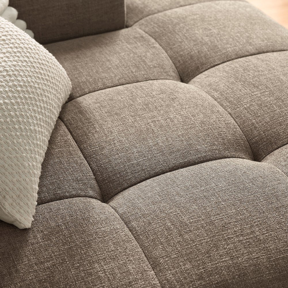 Liana Right-Facing Upholstered Fabric Modular Sofa with Chaise