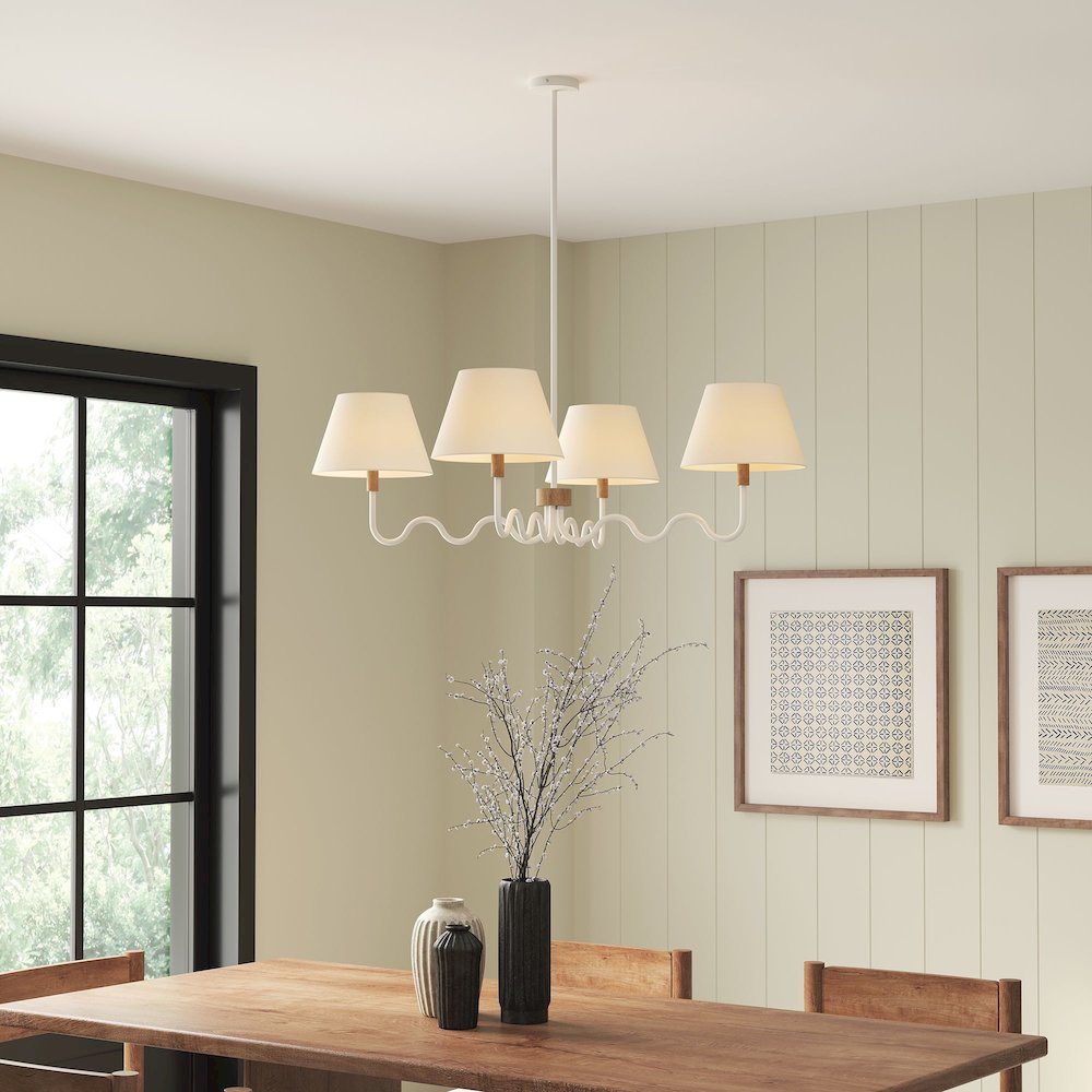 Sunlit Squiggle 4-Arm Pendant Light