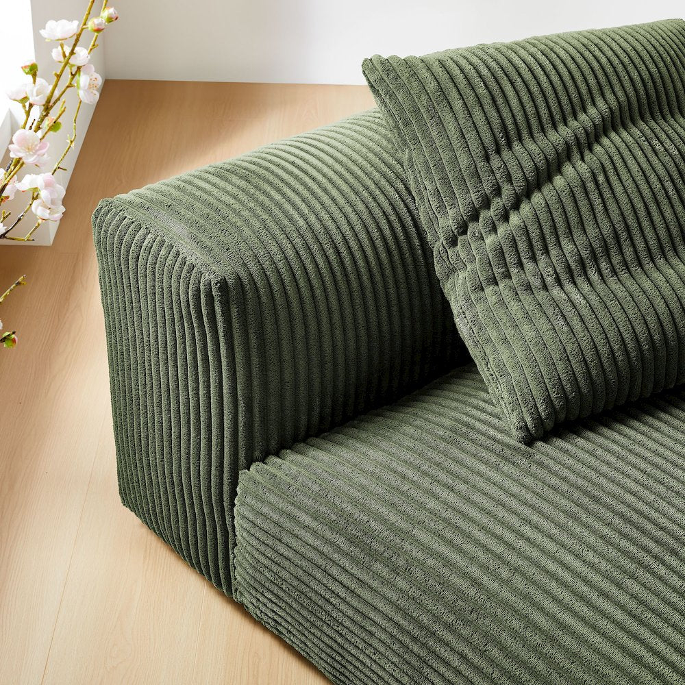 Solace Modular Corduroy Upholstered Armless Chair