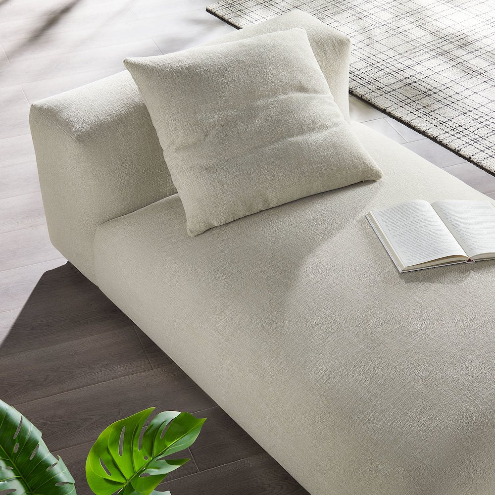 Solace Modular Upholstered Fabric Armless Chaise Lounge