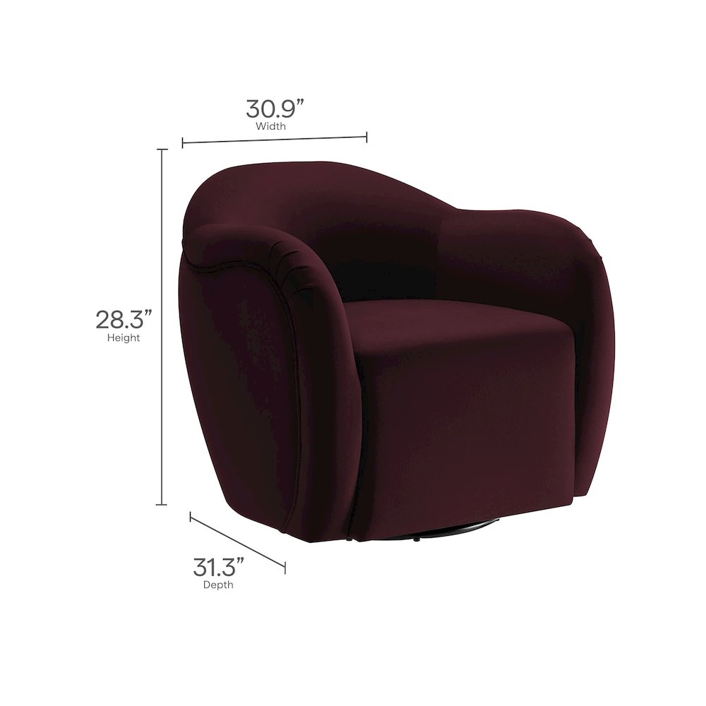 Compose Performance Velvet Swivel Armchair