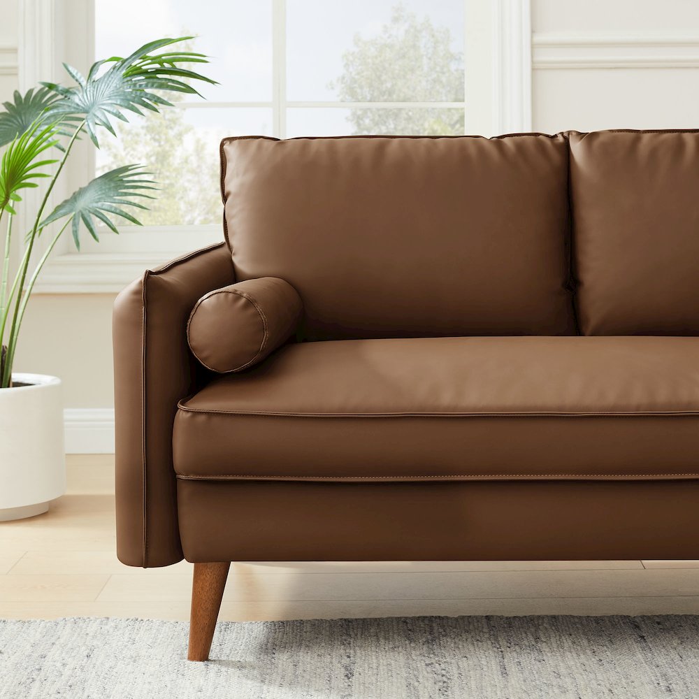 Revive Upholstered Vegan Leather Loveseat