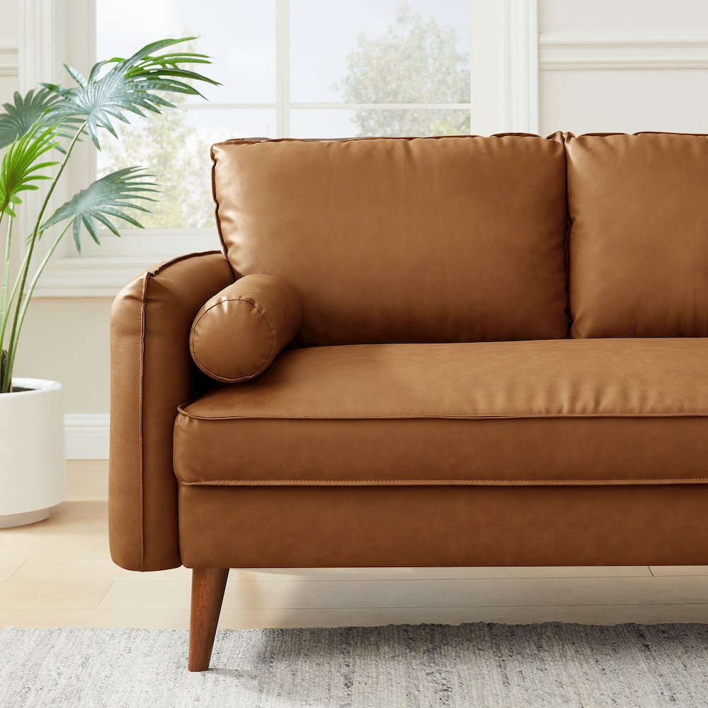 Revive Upholstered Vegan Leather Loveseat