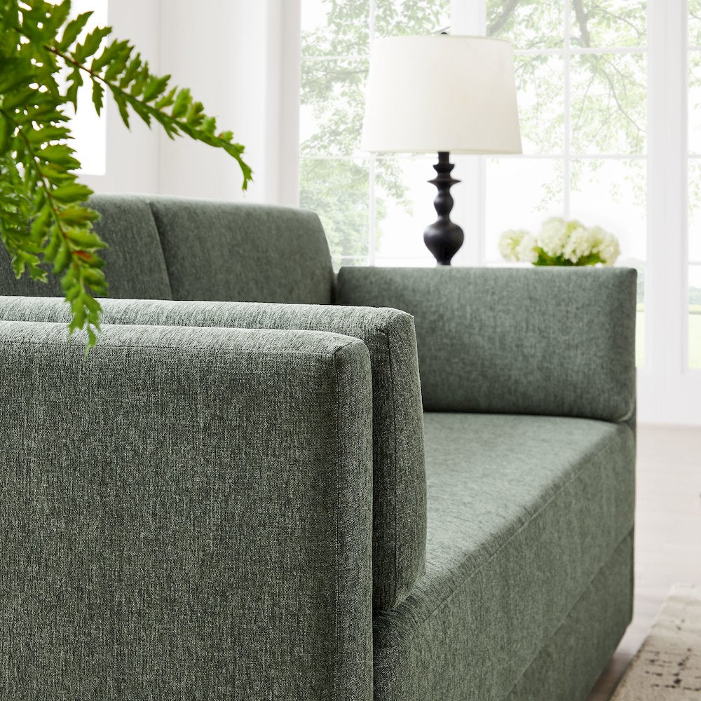 Linden Upholstered Heathered Chenille Sofa