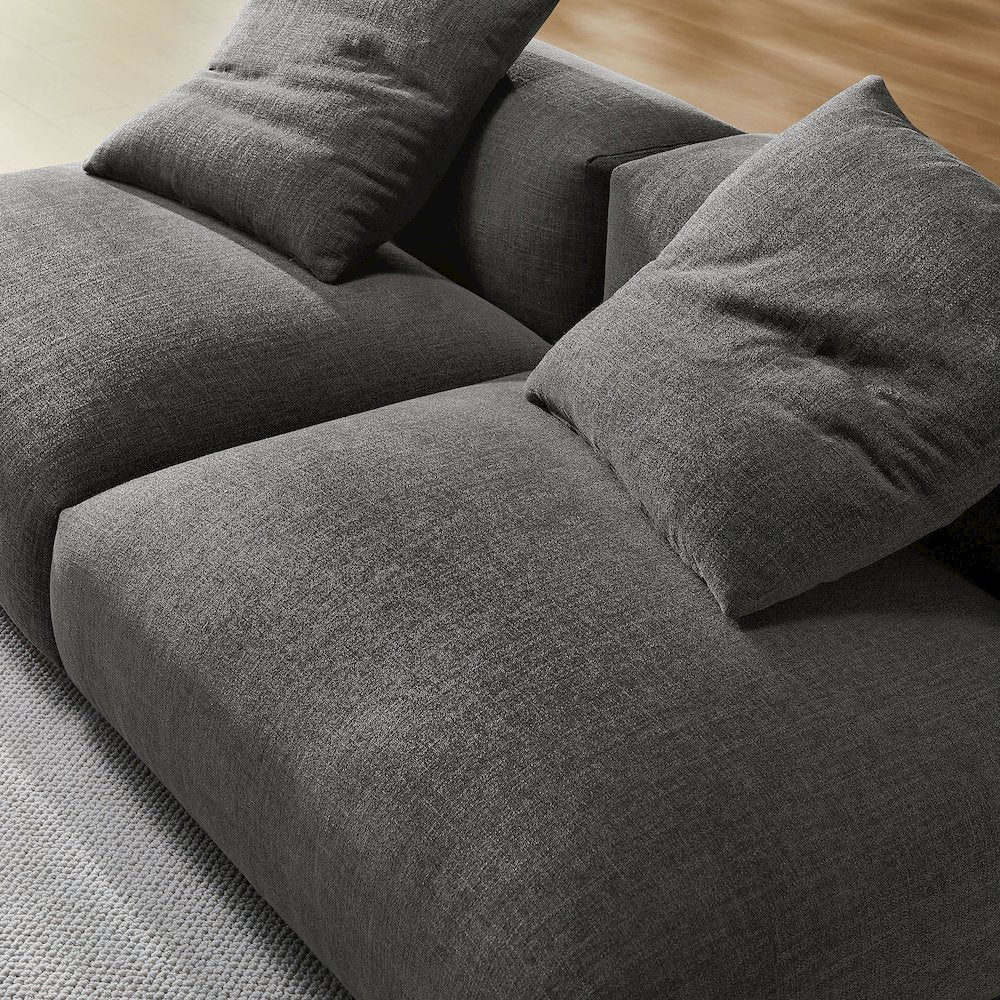 Solace 2-Piece Modular Upholstered Fabric Sofa