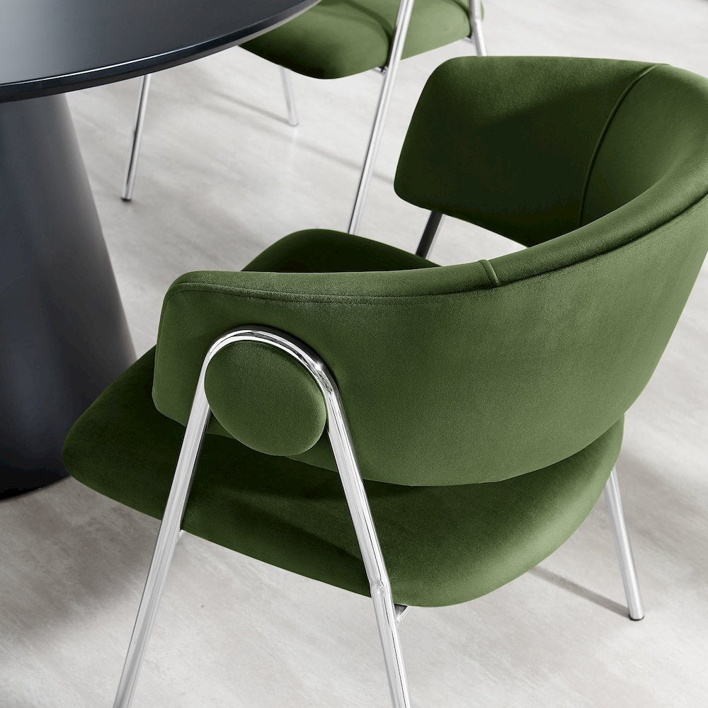 Nella Upholstered Performance Velvet Dining Chair Set of 2