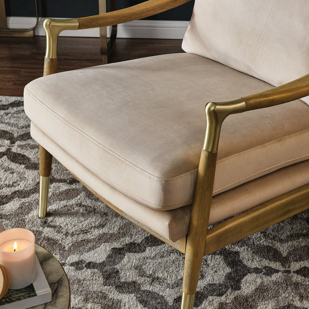 Langford Performance Velvet Accent Armchair