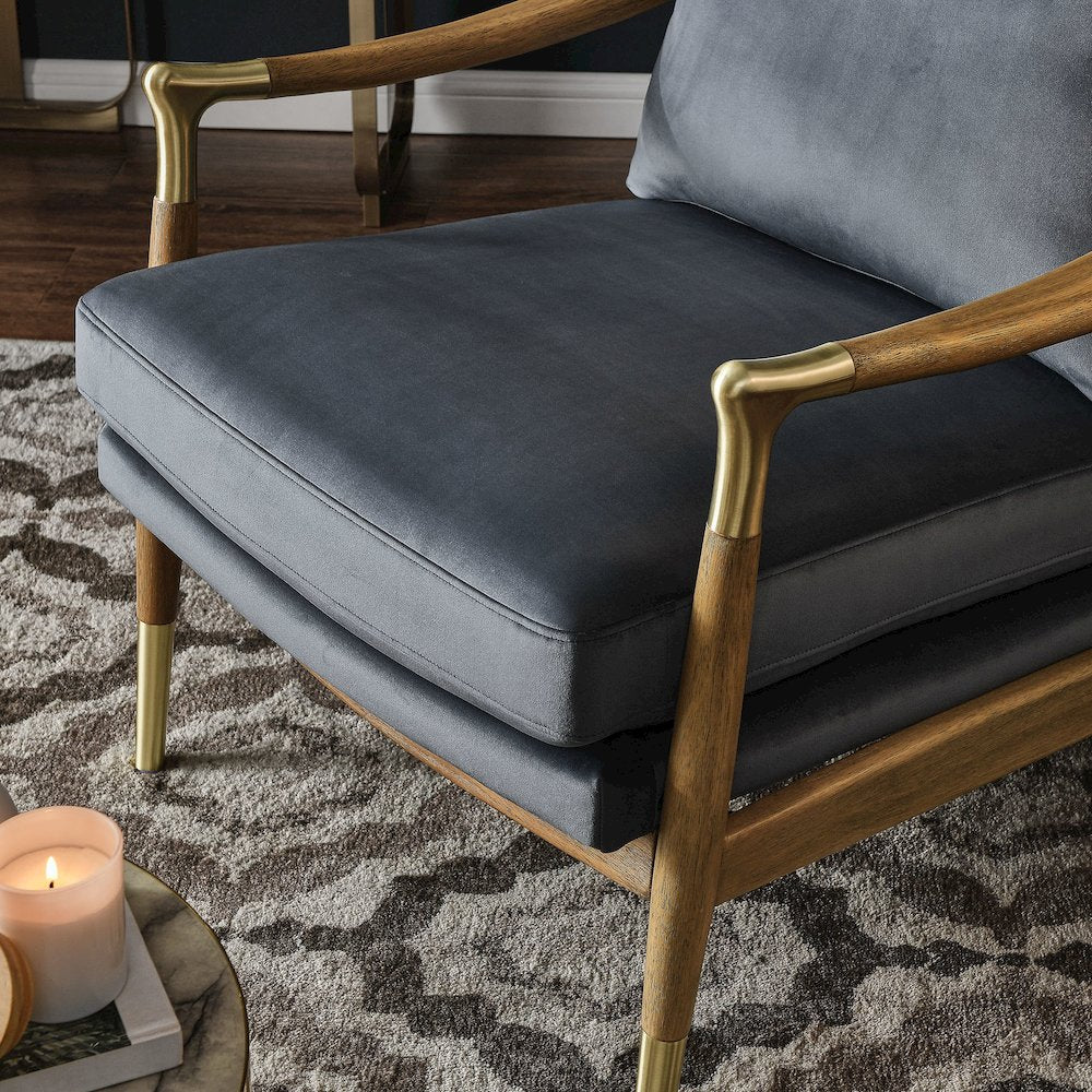 Langford Performance Velvet Accent Armchair