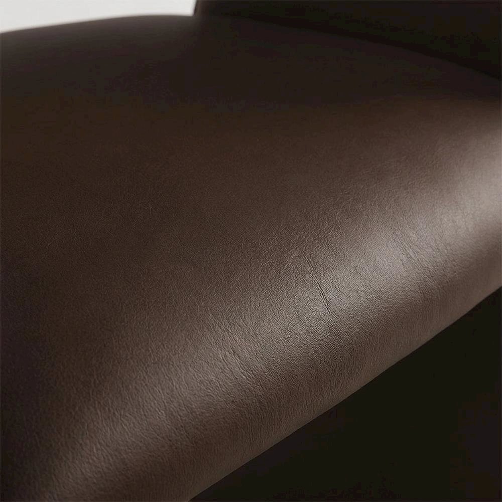 Performance Velvet Dining Armchair with Solid Wood Legs, Chocholate Brown