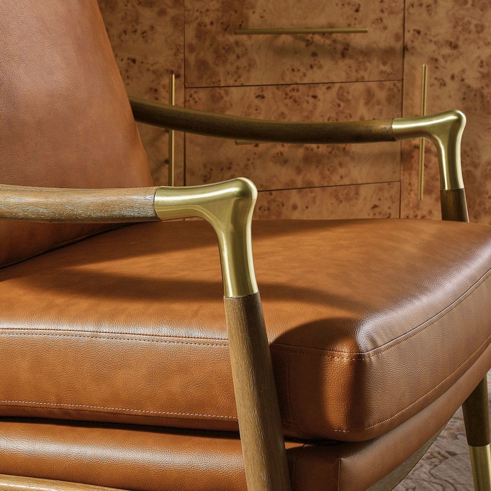 Langford Vegan Leather Accent Armchair