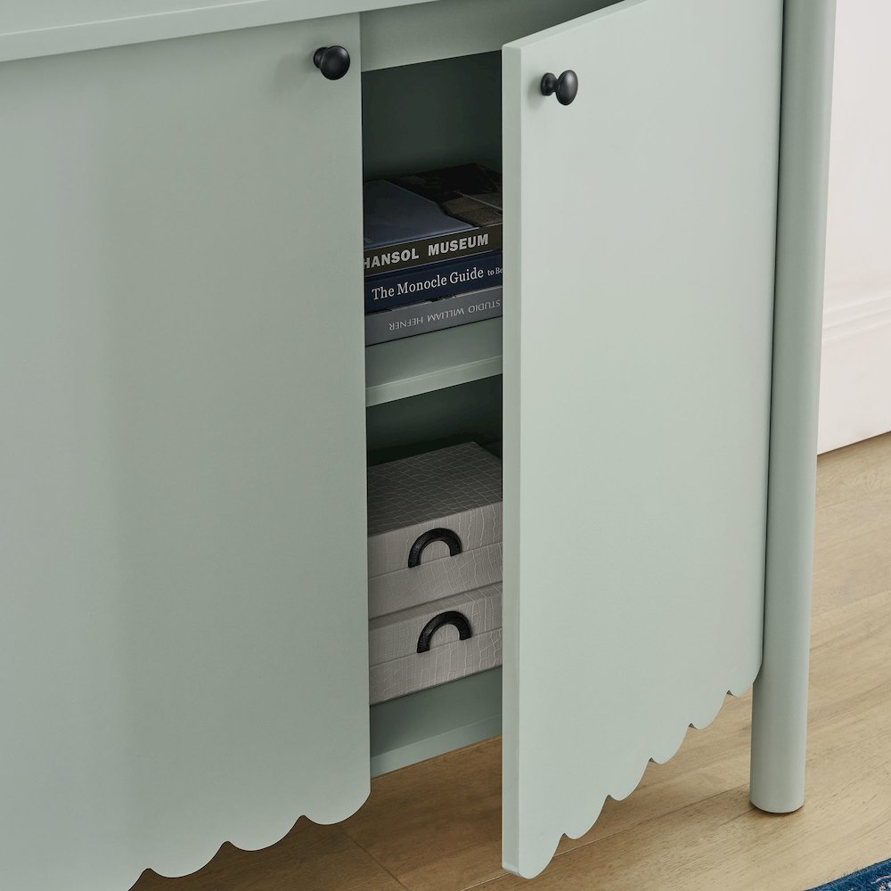 Emmeline 35" 2-Door Scalloped Sideboard Cabinet