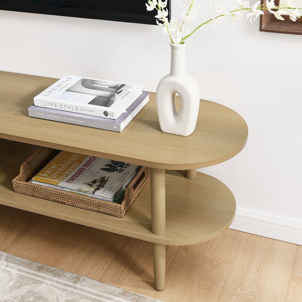 Torus Oval Wood TV Stand