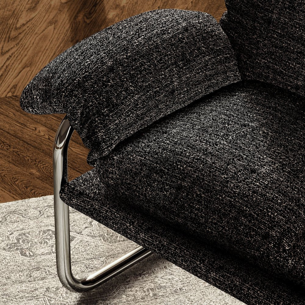 Ansel Boucle Fabric Accent Chair