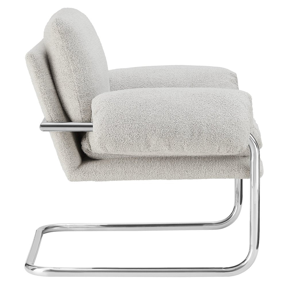 Ansel Boucle Fabric Accent Chair
