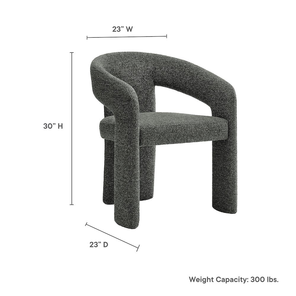 Oslo Barrel Fabric Upholstered Dining Accent Chair