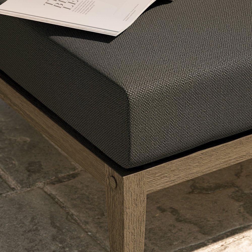 Northlake Outdoor Patio Teak Ottoman