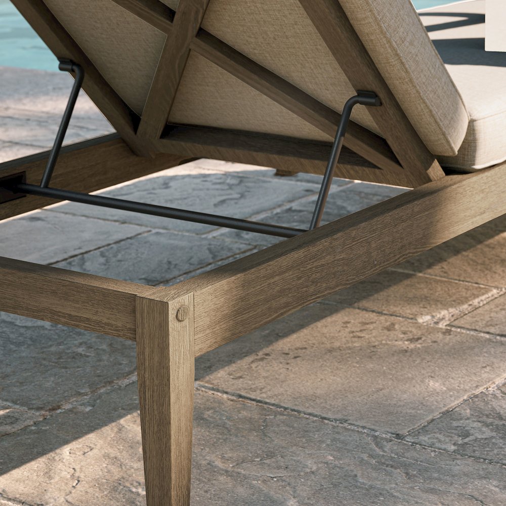 Northlake Outdoor Patio Teak Chaise Lounge