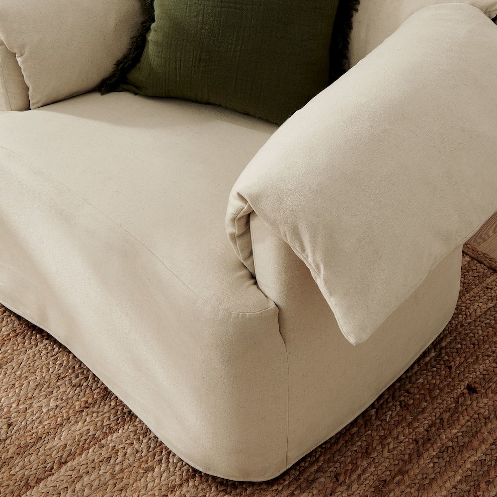 Lark Slipcovered Fabric Oversized Armchair
