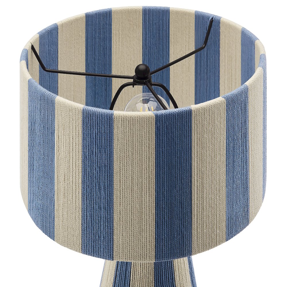 Renae Handwoven Cotton Thread Striped Table Lamp