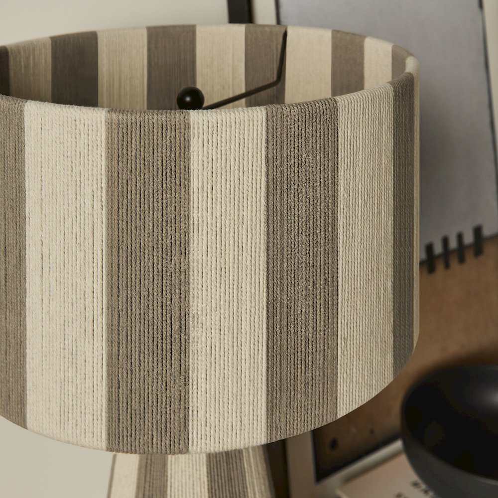 Renae Handwoven Cotton Thread Striped Table Lamp