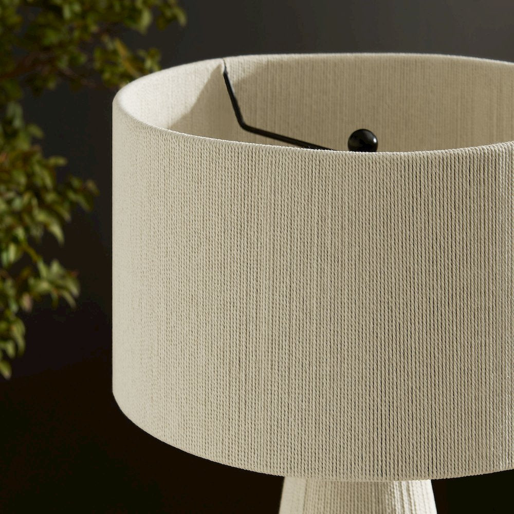 Gia Handwoven Cotton Thread Striped or Plain Table Lamp